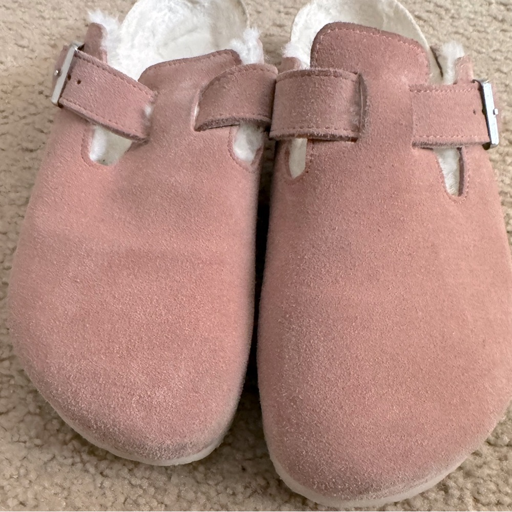 Birkenstock shearling pink size 41